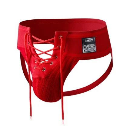 Lace-up Crotch Soft Jockstrap - Image 2