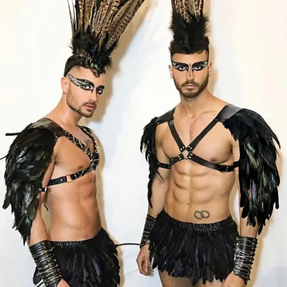 Faux Feather Shoulder Harness - Image 2