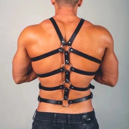 Black Adjustable Body Harness - Image 4