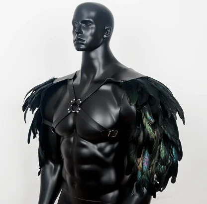 Faux Feather Shoulder Harness - Image 3