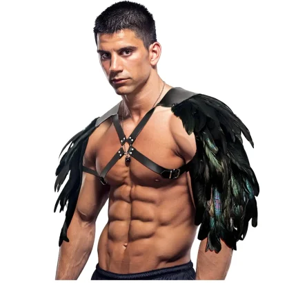 Faux Feather Shoulder Harness