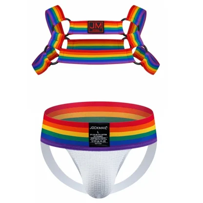 Multicolored Striped Harness Lingerie - Image 2
