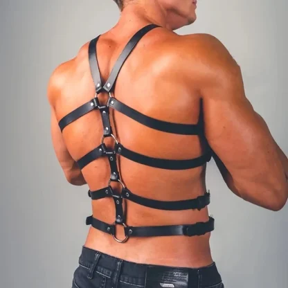 Black Adjustable Body Harness - Image 2