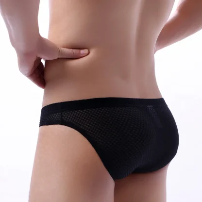 Low-rise Mesh Plain Color Brief - Image 9