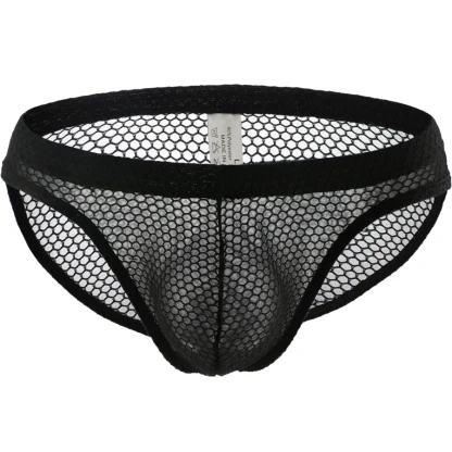 Low-rise Mesh Plain Color Brief - Image 11